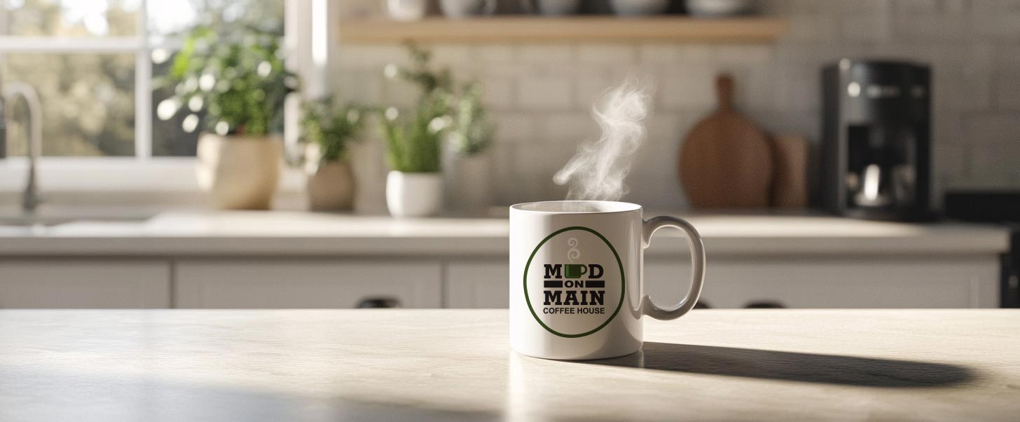 A hot cup of locally roasted coffee