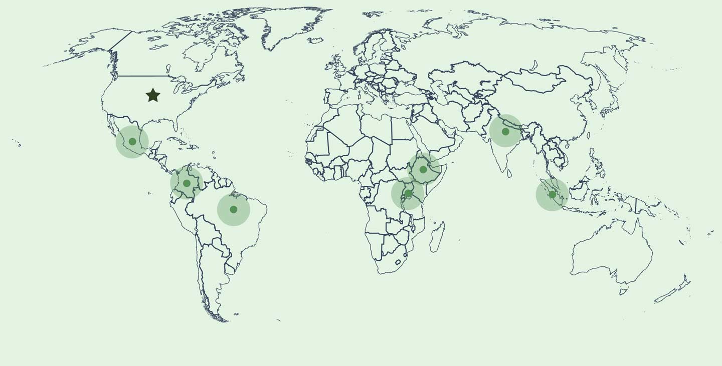 Areas we source our coffees