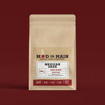 A bag of Mexican Dark coffee from Mud on Main.